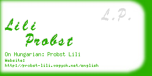 lili probst business card